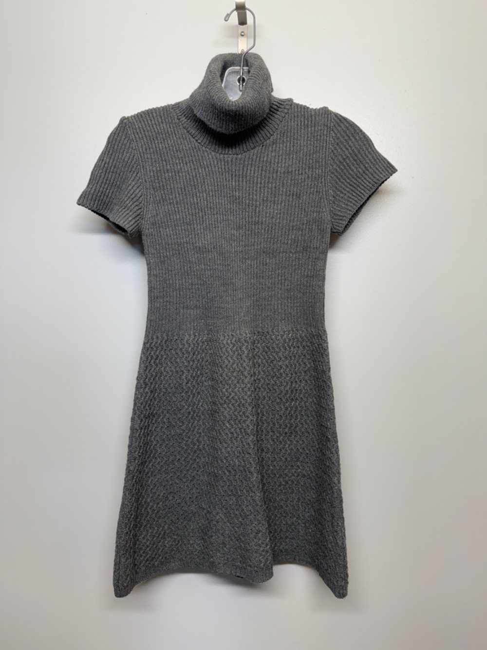Zara Mini Dress in Heather Gray Ribbed Knit